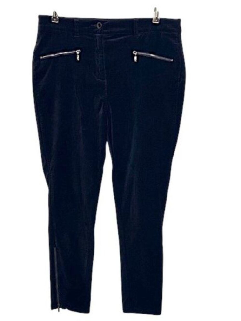 Chico’s Velveteen Pants Size 1.5 (10) Black Stretch Full Length - Picture 3 of 12